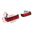 thumbnail image 5 of ALLTIMES Rear LED Saddlebag Lights for Harley Road Glide King 1996-2013, Brake Lights Driving Lights, Black Housing Red Lens, 5 of 7