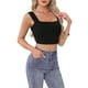 thumbnail image 4 of INSPIRAR CHIC Top de Tirantes Sin Mangas Cuello Cuadrado Ajustado Crop para Fiesta XS Negro, 4 of 6