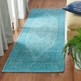 thumbnail image 2 of SAFAVIEH Classic Vintage Ivonette Oriental Cotton Runner Rug, Aqua, 2'4" x 10', 2 of 8