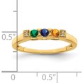 thumbnail image 4 of 14K Yellow Gold Family Jewelry Diamond Semi-Set Ring (Size 7) Made In China xmr35/3, 4 of 5