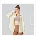thumbnail image 4 of Camisas de Larga con Protección Solar UV UPF 50+ para Mujer, para Pesca, Senderismo, con Botones Amarillo Cremoso L, 4 of 9