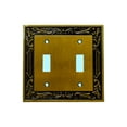 thumbnail image 2 of Victorian Switch Plate Double Toggle Wall Antique Solid Brass Renovators Supply, 2 of 4