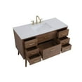 thumbnail image 4 of Elegant Decor Boise 48" Engineered Stone Steel Bathroom Vanity in Walnut Brown, 4 of 5