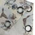 thumbnail image 4 of Ambesonne Nature Grommet Curtain, Birds Hibiscus Flowers, 50" x 108", Teal Brown, 4 of 6