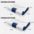 thumbnail image 6 of Pinnoize Pillow,Sudachistore Cervical Pillow,Sudachistore Pillow,Sudachistore Sleep Enhancing Cervical Support Comfort Goose Down Pillow,11.8 * 21.6'' Ergonomic Goose Down Pillow,for Neck Pain (2Blu), 6 of 7