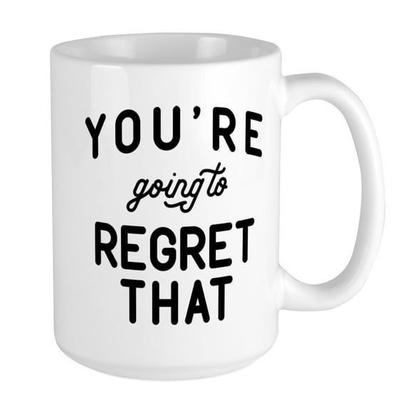 CafePress - Regret Large Mug - 15 oz Ceramic Large Mug