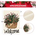 thumbnail image 5 of SM-XLHN Welcome Holly Red Berries House Flag 28x40 Inch Double Sided Outside, Winter Christmas Farmhouse Yard Outdoor Decorative Flag, 5 of 6