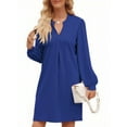 thumbnail image 4 of UVN Dresses for Women Long Sleeve V Neck Dress Fall Casual Midi Dress, 4 of 10