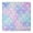 Gradient Unicorn Pattern, variant on Dark Cartoon Unicorn Donut Ice Cream Pattern Square Fitted Tablecloth with Elastic Edge,Square Table Cover,Washable Elastic Table Cover for Home Kitchen Party Decor 34"x34"