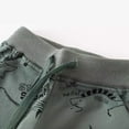 thumbnail image 5 of Bainana Boys Sweatpants Toddler Dinosaur Print Elastic Waist Taper Leg Trousers Soft Lightweight Spring Autumn Boys Pants Dark Green Size 6-7 Years, 5 of 5