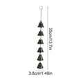 thumbnail image 3 of Metal Wind Chime Feng Shui | 19" Bronze Outdoor Indoor Garden Decor • Durable Melodic Chimes • Soothing Sound • Retro Elegant Hanging Ornament • Patio Porch Courtyard Accent, 3 of 6