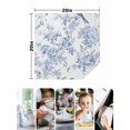 thumbnail image 5 of Cloth Napkins Set of 4 - 20x20 Inches, Blue White Flowers Washable Reusable Table Napkins, Spring Summer Floral Botanical Soft & Absortbent Dining Napkin for Party Wedding Hotel Restaurant, 5 of 8