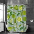 thumbnail image 2 of Coolnut Shower Curtain Set with Hooks Flowers Leaves Limes Lemons Design Polyester Waterproof Bath Curtain for Bathroom Bathtubs Decor 60 x 72 Inches, 2 of 6