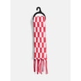 thumbnail image 4 of No Boundaries Women's Check Scarf with Fringe, Ruby Light, 4 of 4
