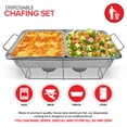 thumbnail image 3 of Chafing Dish Buffet Set Disposable - 21 x 13 (5 Pack) 9 x 13 (10 Pack) Aluminum Serving Trays, Catering Pans for Keeping Food Warm, Foil Chaffing Dishes for Buffets and Parties, Warming Tray, 3 of 5