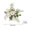thumbnail image 3 of Littleplum Artificial Rose Flowers Bouquet,Fake 5 Rose Bouquet Faux Artificial Flower Arrangements Decoration Table Wedding Flower Centerpieces,for Door Garden Party Wall Decor,6 Pack,White, 3 of 9