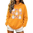 thumbnail image 3 of ThriftyPlait Women Halloween Graphic Hoodie Long Sleeve Loose Fit Top for Holiday Casual Fall Pullover Sweatshirt with Front Pocket, 3 of 6