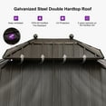 thumbnail image 2 of PURPLE LEAF Gazebo 12' X 14' Outdoor Hardtop Gazebo Galvanized Steel Canopy Double Vented Roof Gazebos Aluminum Frame with Netting and Curtains for Garden,Patio,Lawns, 2 of 14
