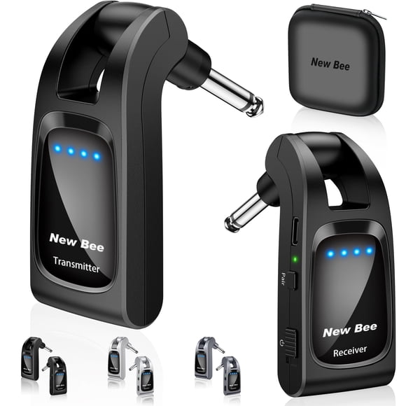 Wireless Guitar System 2.4GHz With 6 Channels Rechargeable Audio Transmitter Receiver for Bass Electric Instruments - Guitar Accessories