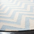 thumbnail image 3 of Safavieh Dhurries Bentley Geometric Area Rug, Blue/Ivory, 8' x 8' Round, 3 of 10