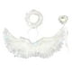 thumbnail image 1 of Disfraz de alas de ángel con plumas para Navidad, Halloween, fotos, baile Los 65x35cm, 1 of 9