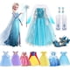 thumbnail image 2 of Disfraz de Frozen para niños y niñas, disfraz de princesa Elsa, Anna, sirena, Rapunzel, Cenicienta, Bella, fiesta de cumpleaños, 2 of 5