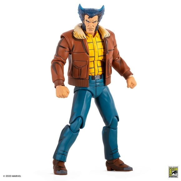 Mondo X-Men la Série Animée Logan Figurine Exclusive SDCC à l'Échelle 1/6 – Collection 11 Pouces avec Têtes Interchangeables, Veste et Bras Amovibles, Mains, Griffes et Support d'Exposition Interchangeables