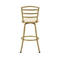 thumbnail image 3 of Mainstays 3 Pack Indoor Adjustable 24" or 29" Swivel Gold Metal Barstool, Cream Seat, 3 of 10