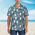 thumbnail image 4 of Daiia Forest Rabbit Hawaiian Shirt for Men Gentle Cotton Regular Short Sleeve Casual-Medium, 4 of 9