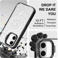 thumbnail image 5 of Magnetic Case for iPhone 16, 10ft Military-Grade Protection, Compatible with Magsafe, Shockproof Phone Case for iPhone 16 - Galaxy - Clear Black, 5 of 7