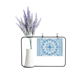 thumbnail image 1 of Talavera estilo decorativo azul Patron Tarjeta de jarrón de lavanda artificial, 1 of 3