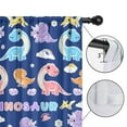 thumbnail image 4 of Blackout Kids Curtains,DarkBlue Cartoon Dinosaurs Rainbow Volcanoes Pattern Childrens Insulated Curtains Set Of 2,Bedroom Essentials,Toddler Room Decor 42"x63", 4 of 5