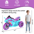 thumbnail image 4 of HNH 12V Ride on Motorcycle, Electric Kids Motorcycle, Powered Ride on Motorcycle for 3-6 Years Old, Colorful, 4 of 12