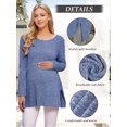 thumbnail image 4 of Maternity Clothes Long Sleeve Side Split Maternity Shirts Tops for Women, 4 of 6