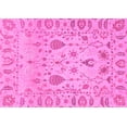 thumbnail image 1 of Ahgly Company Indoor Rectangle Abstract Pink Modern Area Rugs, 2' x 5', 1 of 4