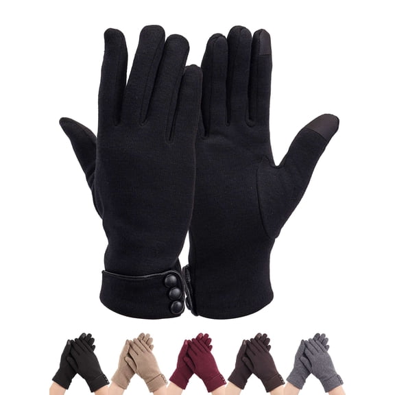 Spencer Women's Touchscreen Gloves, Winter Warm Thermal Soft Lined Thick Texting Gloves Windproof Driving Gloves for Ladies "Gray"