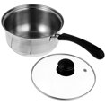 thumbnail image 3 of Shisuyan Casserole Antiadhésive Fond Rond Poignée Ergonomique Argent 1 Pce 12.4 X 6.7 X 3.7 Po, 3 of 9