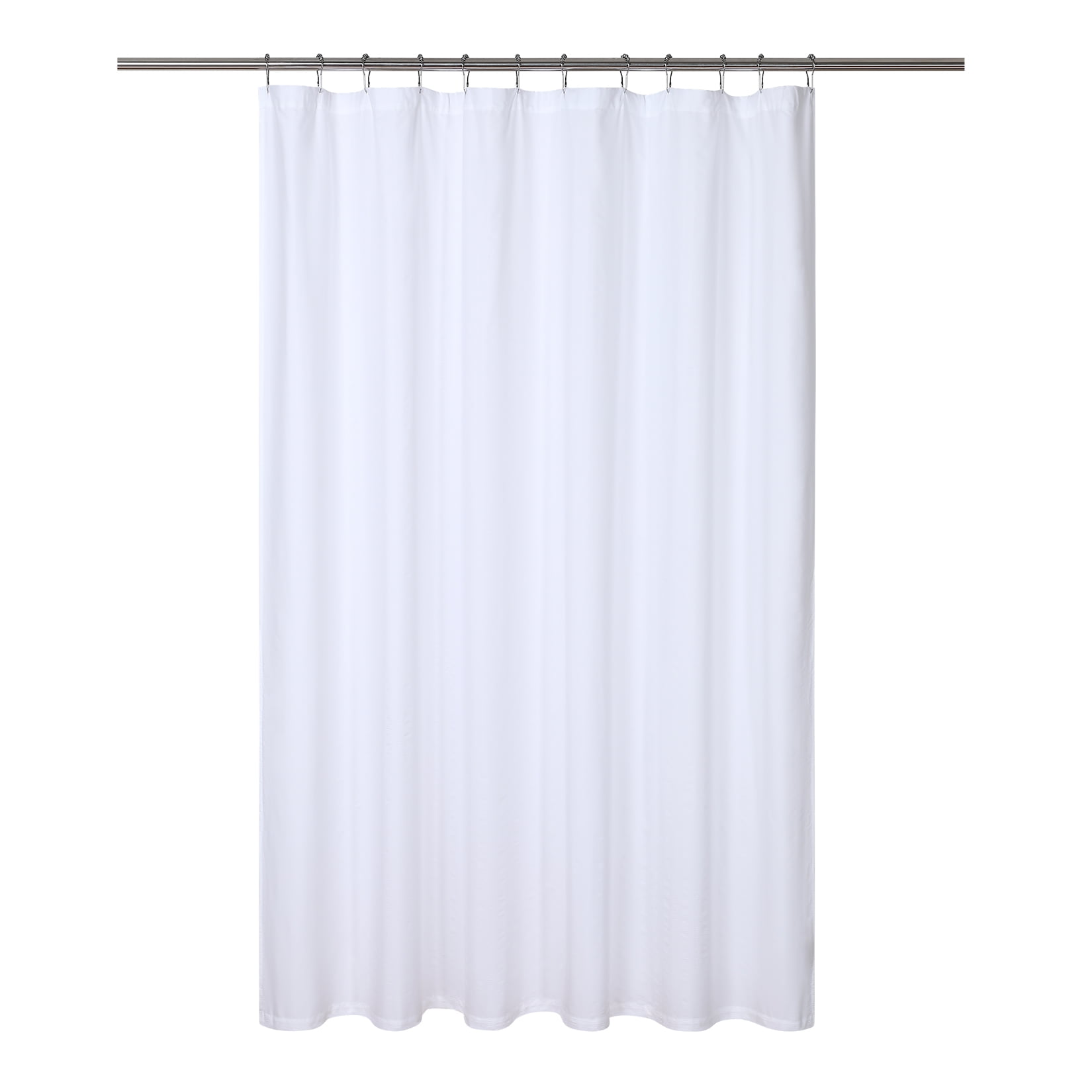 GlowSol Shower Curtain or Liner 78 inches Long, Seersucker Premium Fabric Bathroom Curtains
