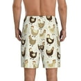 thumbnail image 4 of Lsque Funny Chicken Mens Sleep Pajama Shorts,Short Pajama Pants, Cotton Ultra-Soft Knit-X-Large, 4 of 9
