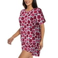 thumbnail image 2 of "Wukai Rose Flowers Women's Pajama Set - Short-Sleeve Top and Shorts with Elastic Waistband and Pockets for Loungewear, Yoga, and Casual Wear-Small, 2 of 8