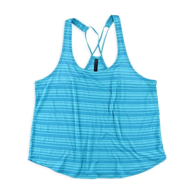 Camiseta sin mangas a rayas Aeropostale para mujer, azul, extragrande Aeropostale Camiseta sin mangas