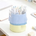 thumbnail image 3 of JOGZMZ Large Capacity Pencil Case With Standing Function, Durable Canvas Stationery Bag, Portable Desk Organizer with Handle for Office and Home Use, 3 of 6