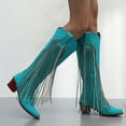 thumbnail image 2 of Sky Blue Women Boots With Metallic Finish Comfortable For Evening Wear, 2 of 6