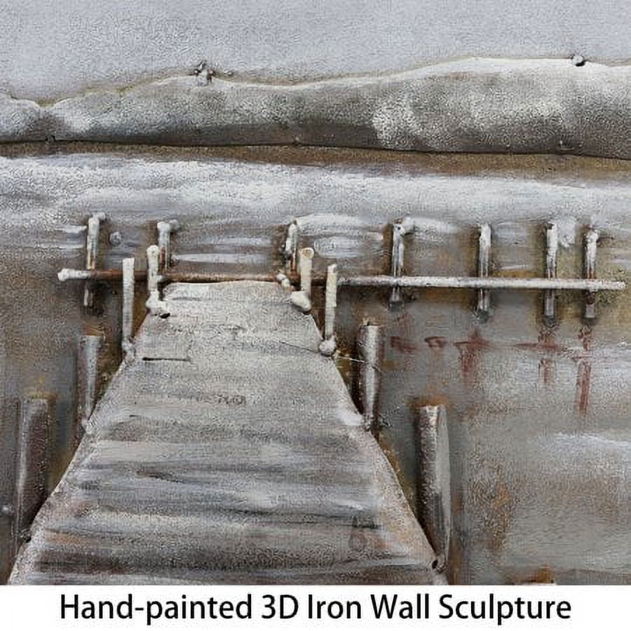 Empire Art Direct PMO-140127-4824 Primo Mixed Media Hand Painted Iron Wall Sculpture - Pier