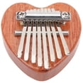 thumbnail image 1 of Piano de pulgar portátil con forma de corazón, de caoba, con 8 melodías nítidas, para principiantes., 1 of 14