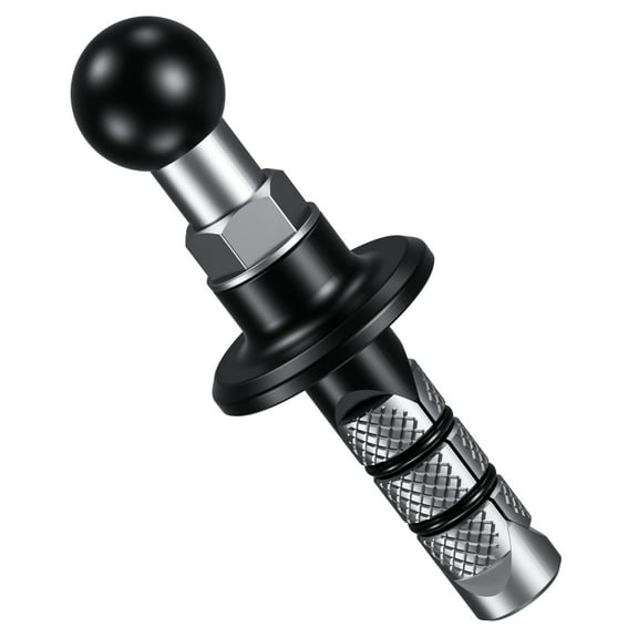 C Metal Motorcycle Fork Stem Mount Base with 17mm TPU Ball for Stems 12mm to 25.4mm in Diameter, Compatible Motorcycle Bike Phone Mount Holder with 17mm Ball Socket