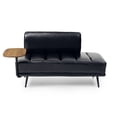 thumbnail image 2 of FFZ 55 inch Modern End of Bed Bench, Faux Leather with Swivel Tray, Black, 2 of 8