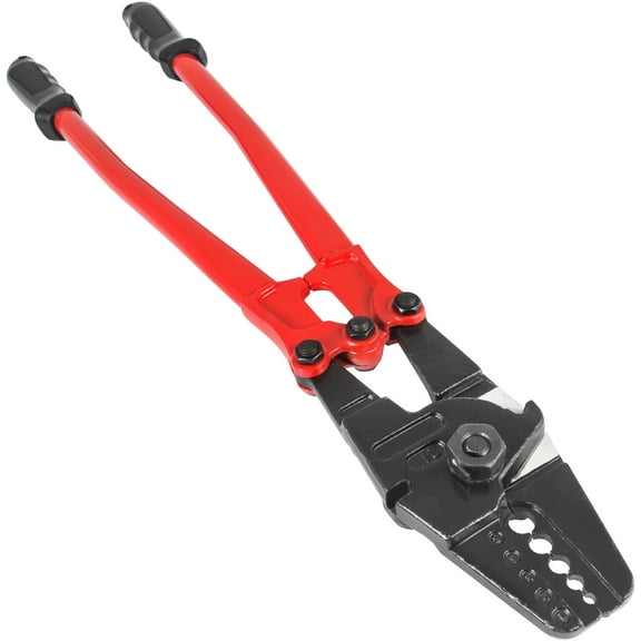 VEVOR Hand Swager Crimper 24 inch,Swaging Tool 5 Cavity 1/16" 3/32" 1/8" 5/32" 3/16",Hand Cimping Tool for Copper Aluminum Oval Sleeves and Stop Sleeves,Wire Rope Crimping Tool Swage Tool Long Hand