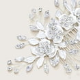 thumbnail image 3 of Tocado de dama de honor de la novia con flores de diamantes artificiales (plata), 3 of 5