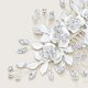 thumbnail image 3 of Tocado de dama de honor de la novia con flores de diamantes artificiales (plata) Shuxiu Wang 9024719204994, 3 of 5